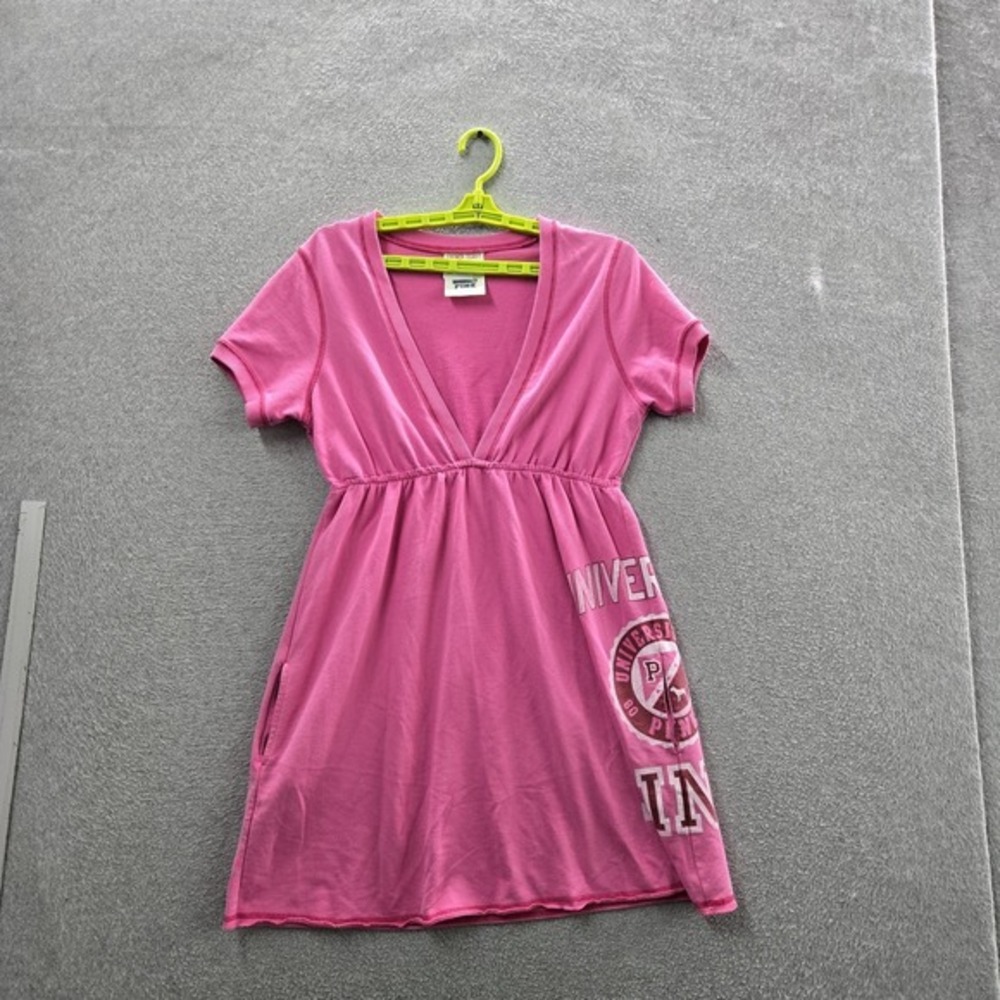 PINK Victoria's Secret Women Dress M Y2K‎ Campus Tunic Shirt University Sweater